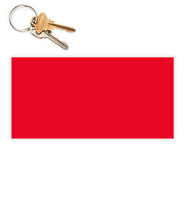 7.5 in. x 3.75 in. Rectangular Bumper Sticker - Color: Red