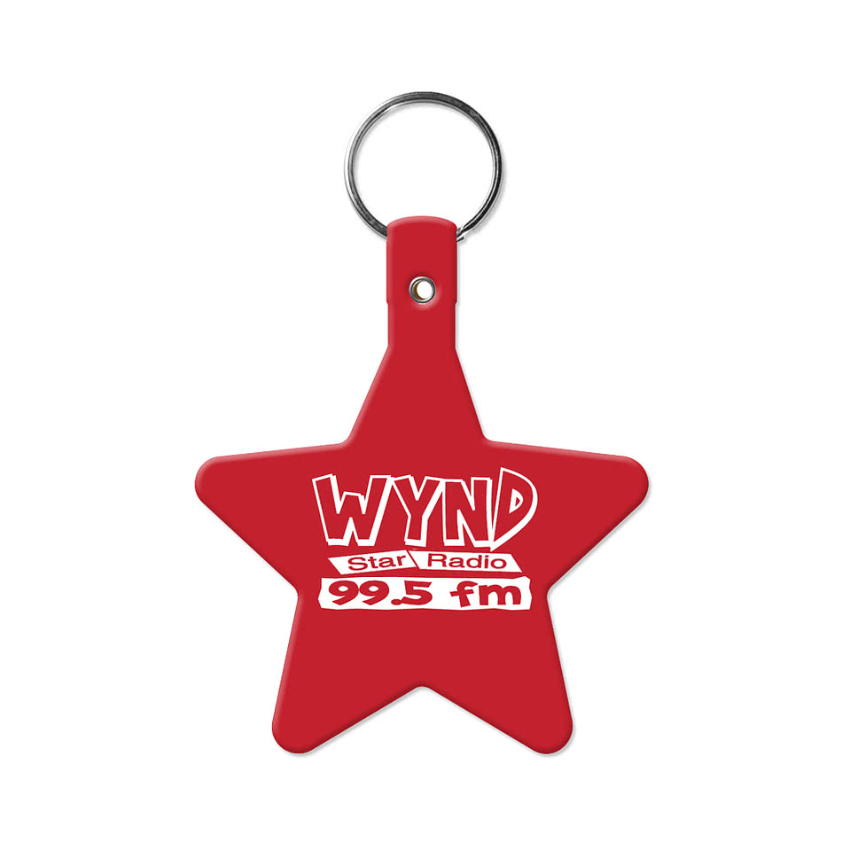 Star Shaped Flexible Keychain
