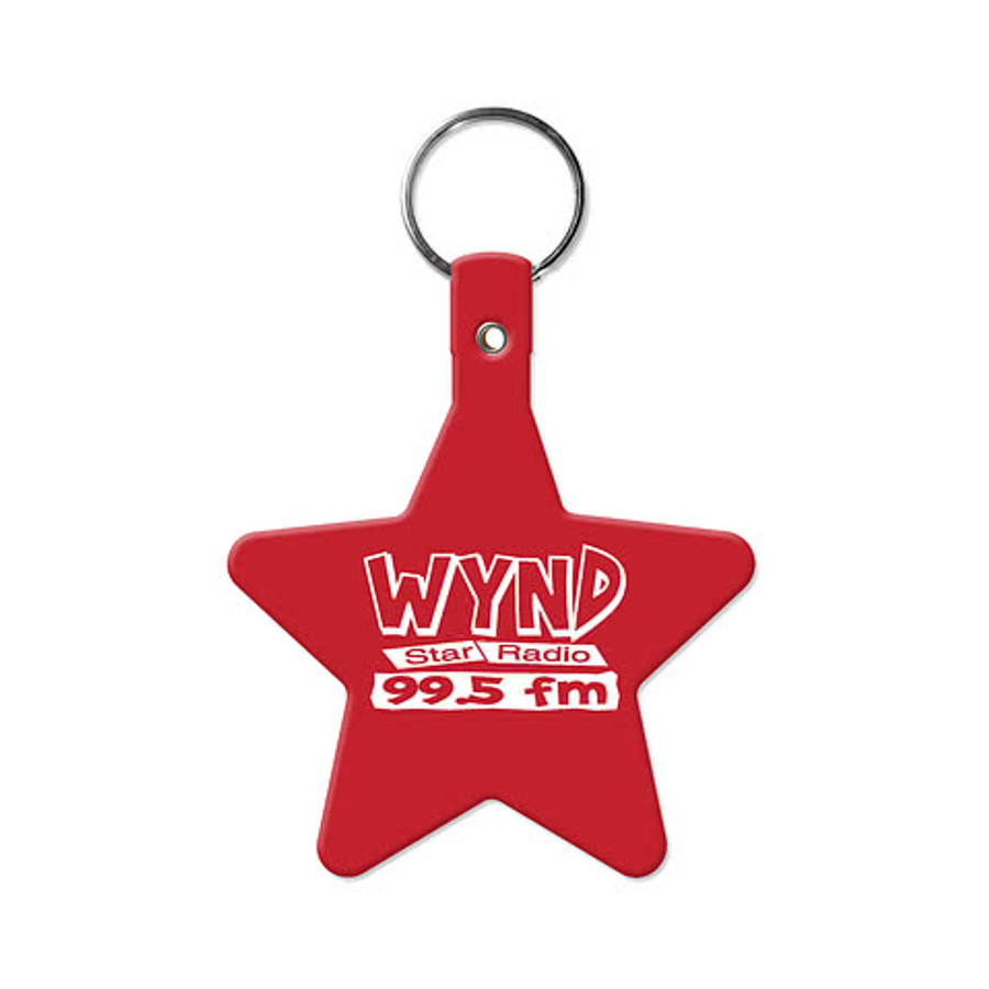 Star Shaped Flexible Keychain in Green