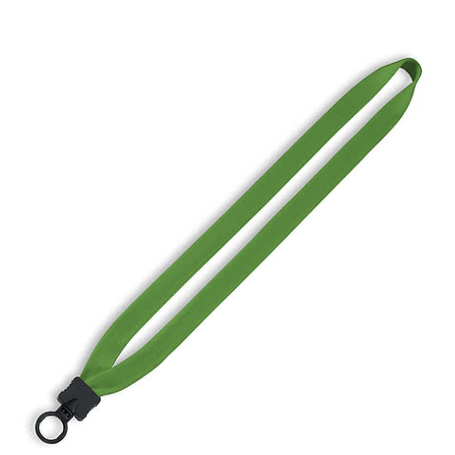 3/4" Cotton Lanyard with Plastic O-Ring and Clamshell in White