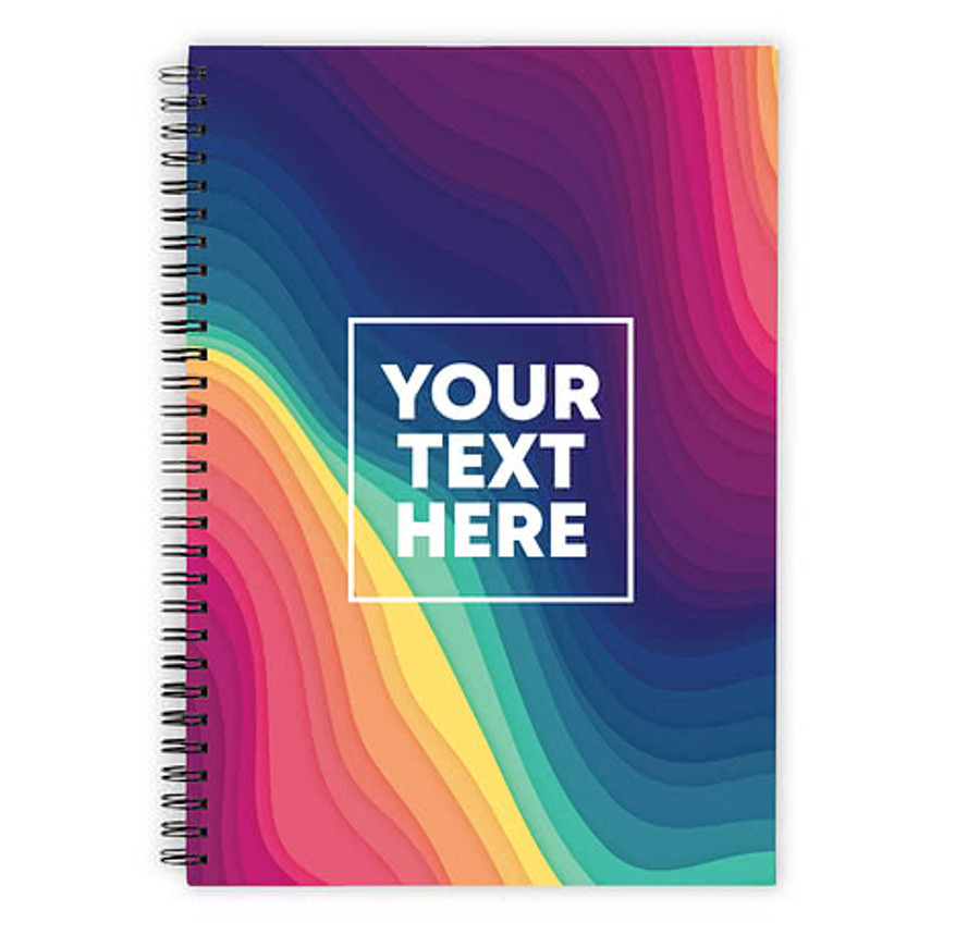 Wavy JournalBooks ® Spiral Notebook in Rainbow