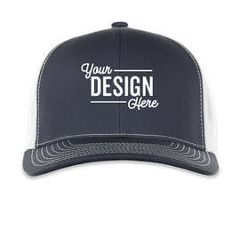 Pacific Headwear Contrast Stitch Snapback Trucker Hat - Color: Navy / White / Navy