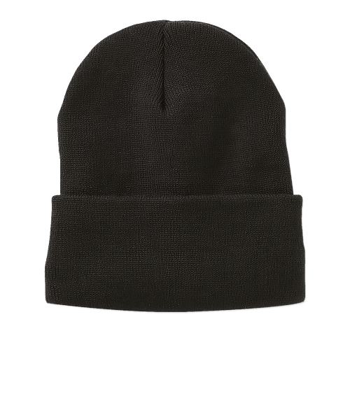 Sportsman Sherpa-Lined Cuff Beanie in Black