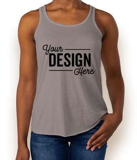 Bella + Canvas Women's Flowy Racerback Tank - Color: Pebble Brown