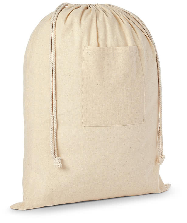 Cotton Laundry Bag with Pocket