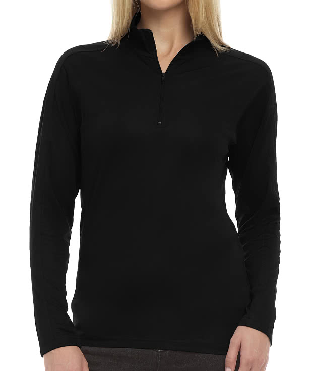 Blue Generation Women's BLU-X-DRI Quarter Zip Performance Pullover