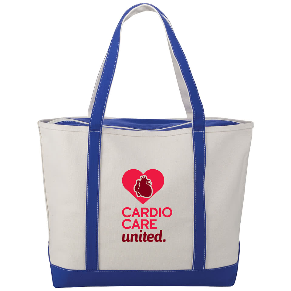 Baltic Cotton Canvas Tall Zippered Tote Bag