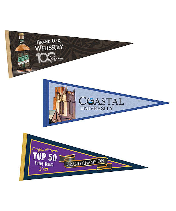 Full Color 9" x 24" Soft Felt Pennant