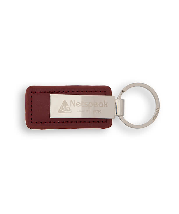 Laser Engraved Leatherette Keychain