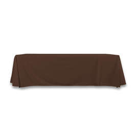 Full Color 8' Poplin Throw Tablecloth - Color: Brown