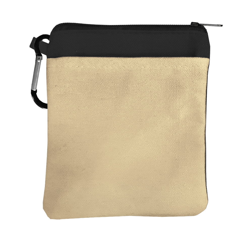 Canvas Zipper Pouch with Carabiner-default