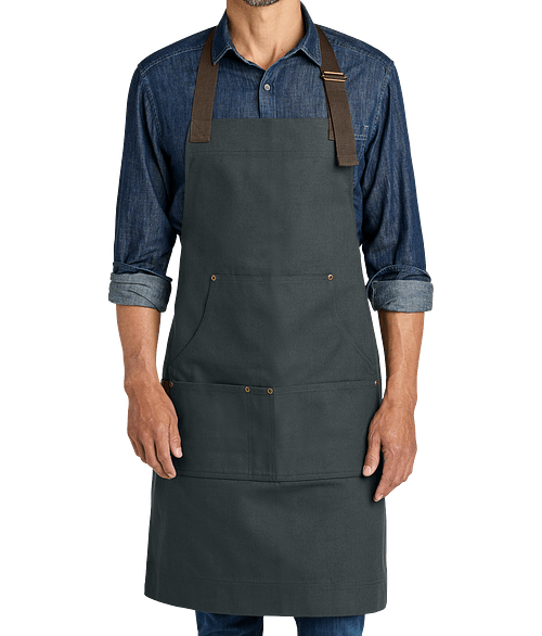 Port Authority Signature Workwear Full Length Multi Pocket Apron - Embroidered in Charcoal