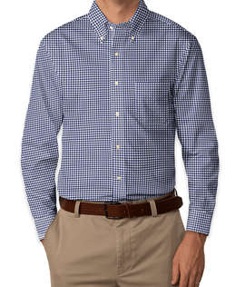 Brooks Brothers Non-Iron Gingham Button Down Dress Shirt - Color: Sodalite Blue / White (Sblu)