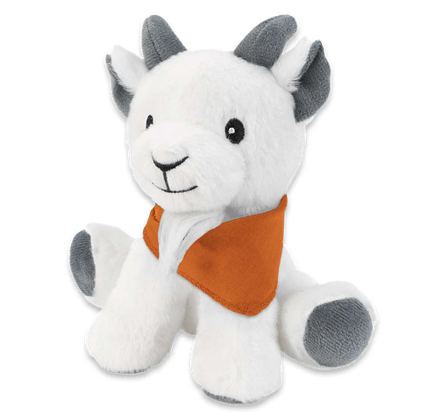 6" Little Buddy Goat Plush Animal in Orange