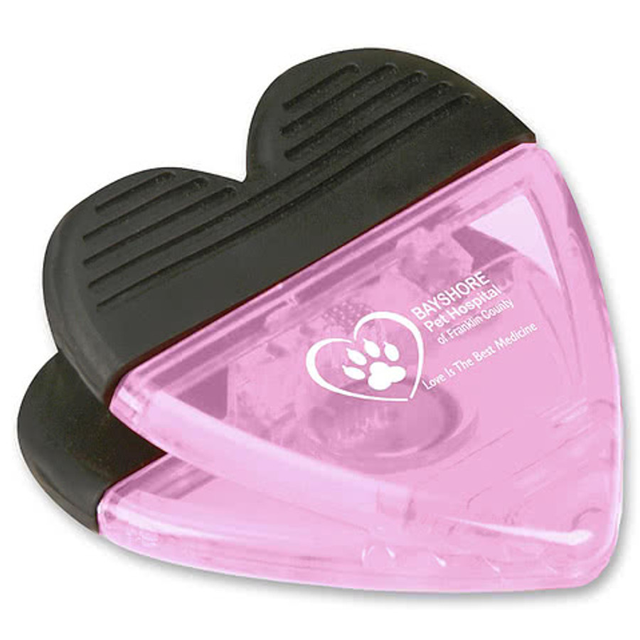 Power Clip Heart in Red-White