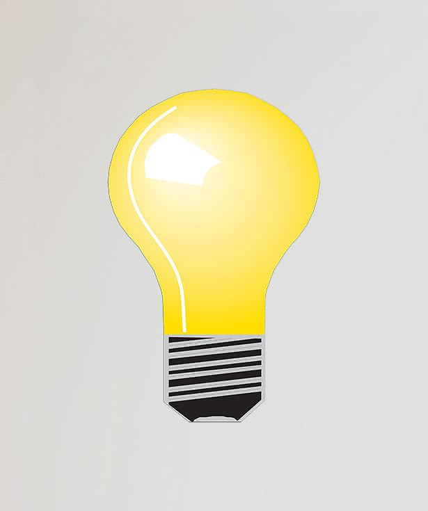 Full Color Re-Stick-It 2 in. x 3 in. Light Bulb Shaped Reusable Decal