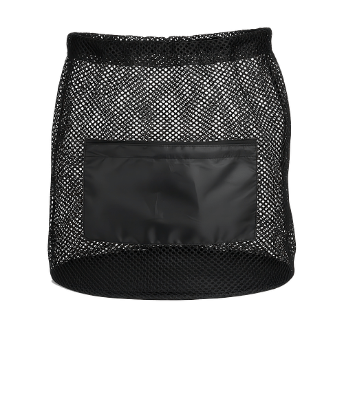 Flex Mesh Drawstring Bag in Black