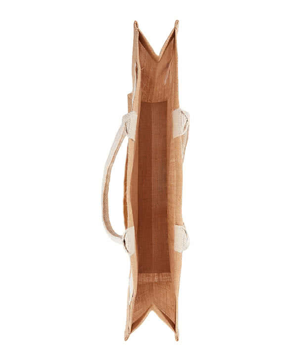 Jute Recycled Cotton Pocket Shopper Tote Bag