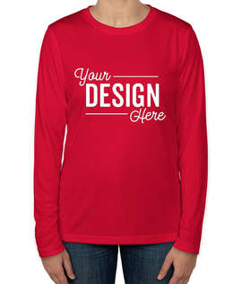 Clique by Cutter & Buck Women's Spin Eco UPF 50 Long Sleeve Performance Shirt - Color: Red