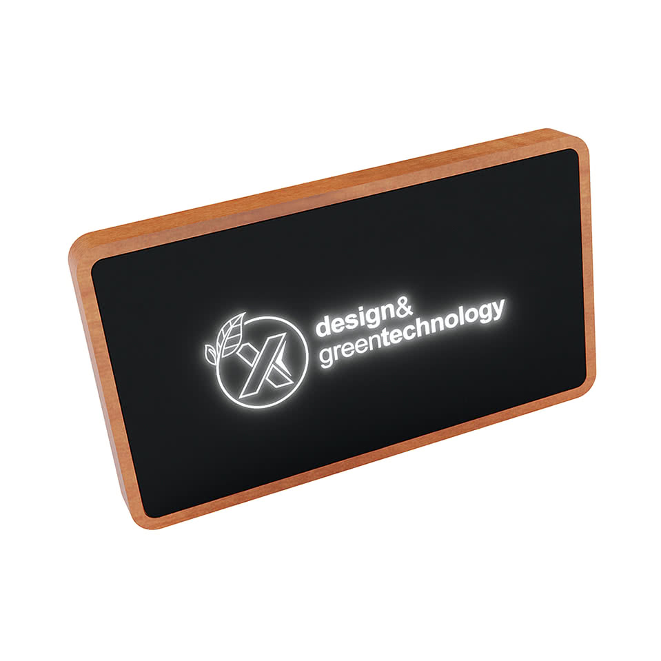 Laser Engraved SCX Innovative Design 5,000 mAh Maple Wood Wireless Power Bank