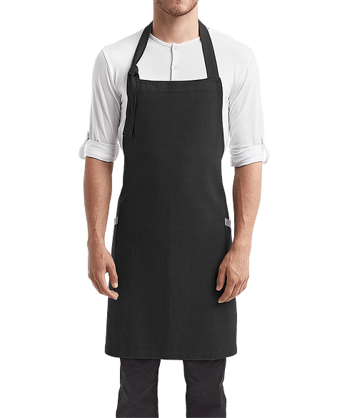 Artisan Collection Regenerate Recycled Full Length Two-Pocket Apron -Embroidered in Black Denim