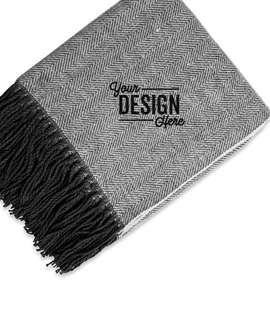 Kanata Herringbone Throw Blanket - Color: Black