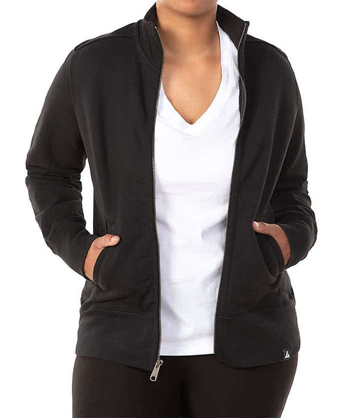 American Giant Women's USA-Made Cadet Collar Full Zip Sweatshirt