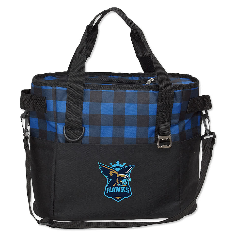Plaid Insulated 20 Can Cooler Bag