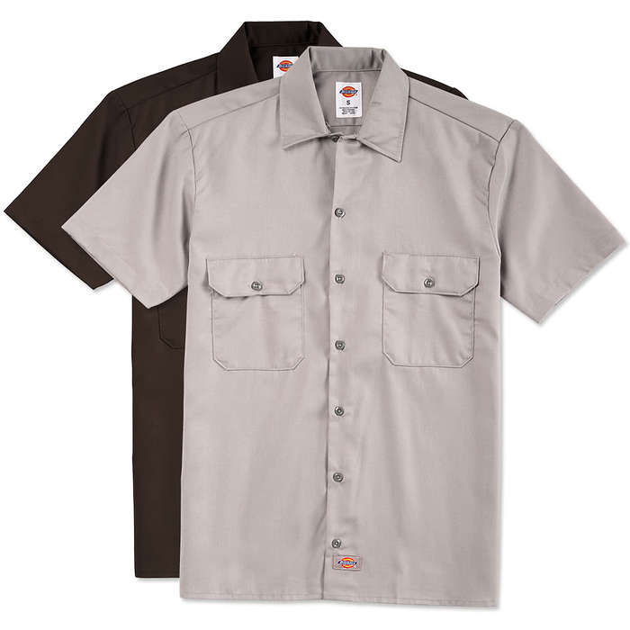 Custom Dickies Twill Industrial Work Shirt Design Work Shirts