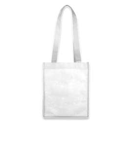 Mini Elm Non-Woven Grocery Tote Bag - Color: White