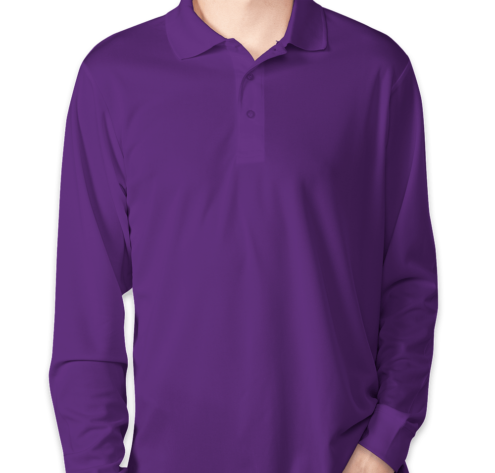 Core 365 Long Sleeve Performance Pique Polo - Printed-default