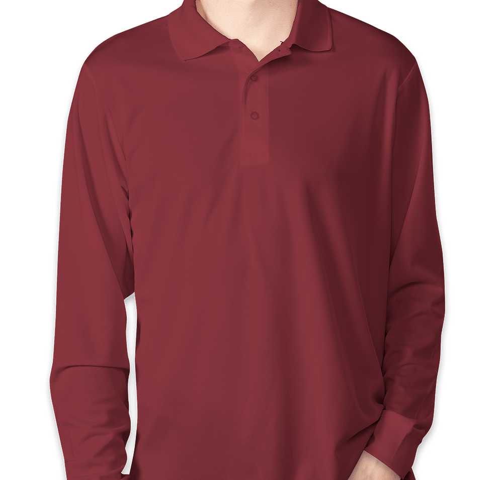 Core 365 Long Sleeve Performance Pique Polo - Printed-default