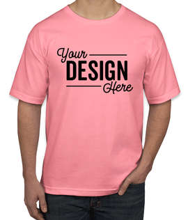 Bayside USA-Made 100% Cotton T-shirt - Color: Pink