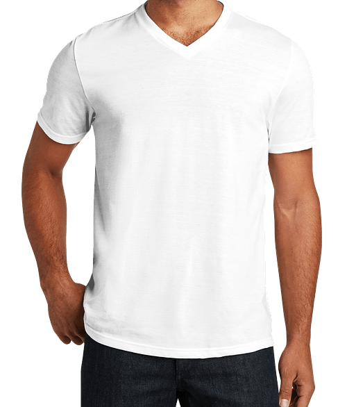 Custom District Tri-Blend V-Neck T-shirt - Design Short Sleeve T-shirts ...