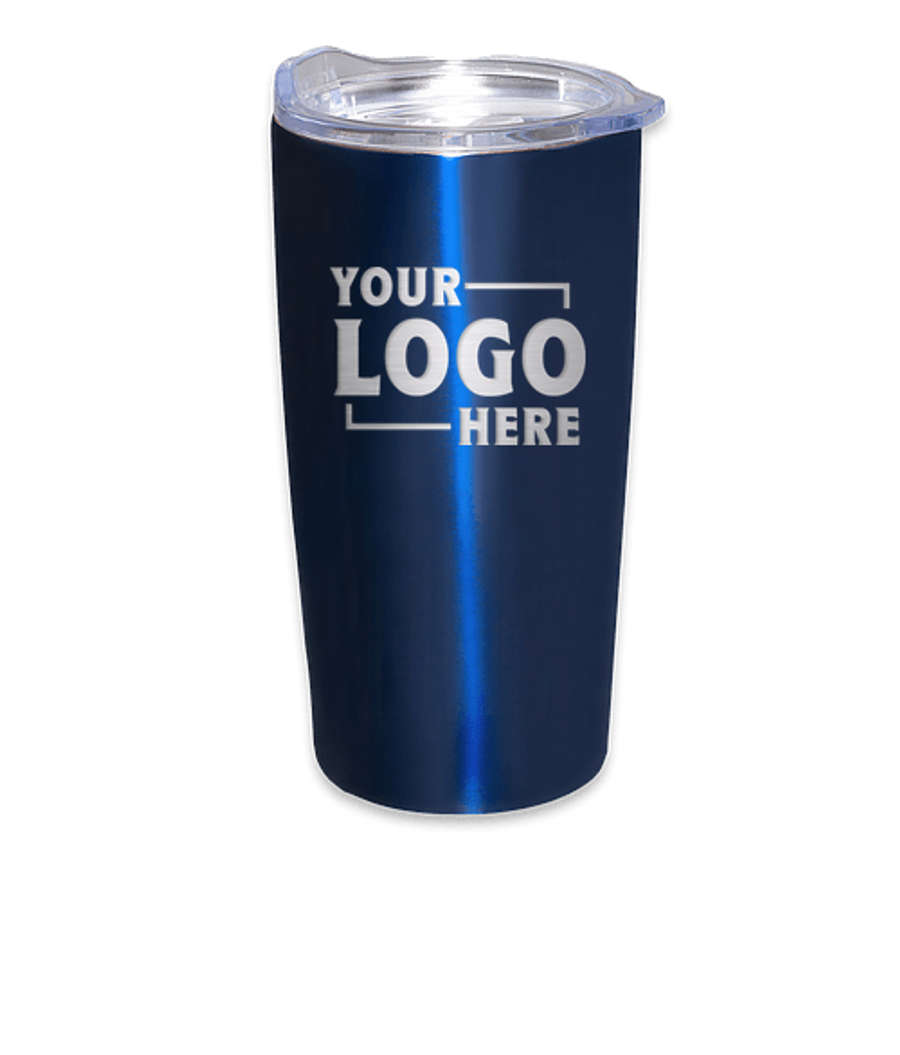 Laser Engraved 20 oz. Emperor Stainless Steel Tumbler in Navy Blue