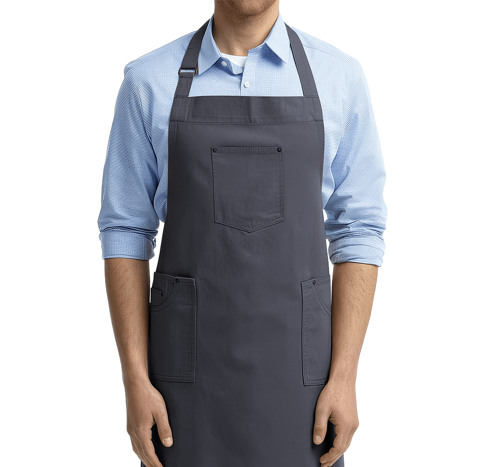 Artisan Collection Chino Full Length Three-Pocket Apron - Embroidered-default
