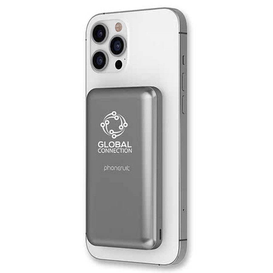 10,000 mAh PhoneSuit Mag Max Portable Wireless Charger in GRAY
