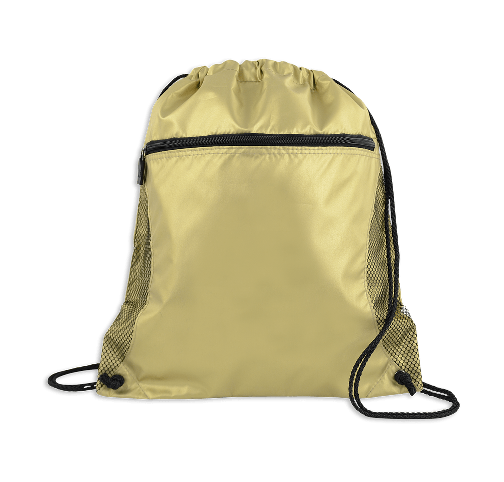 Full Color Lightweight Zippered Drawstring Bag-default