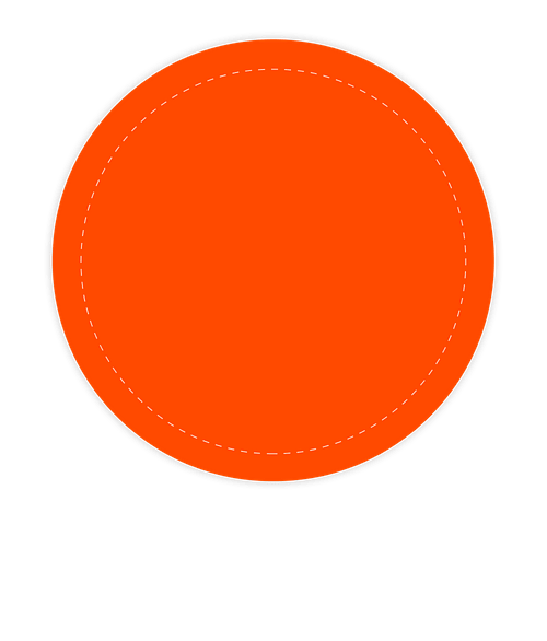 Full Color 2 in. Vinyl Circle Sticker in Orange 