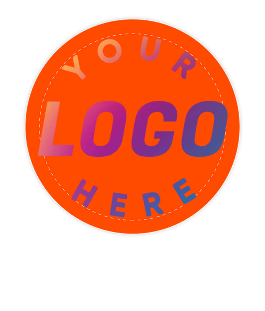 Full Color 2 in. Vinyl Circle Sticker in Orange