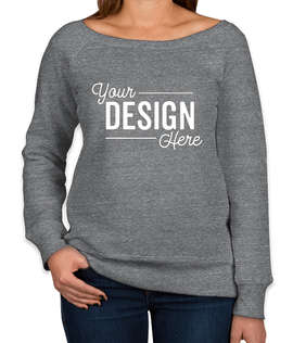 Canada - Bella + Canvas Women's Tri-Blend Wide Neck Sweatshirt - Color: Solid Grey Triblend