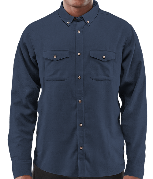 Stormtech Cambridge Flannel Long Sleeve Shirt in Navy
