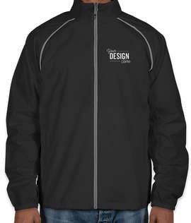Elevate Egmont Packable Contrast Zipper Windbreaker - Color: Black / Steel Grey
