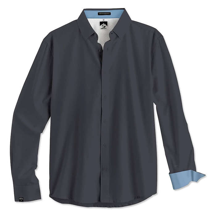 Sample - Storm Creek Tall Influencer Wrinkle-Free Long Sleeve Dress Shirt - White Gray - Size L Tall Sample - Storm Creek Tall Influencer Wrinkle-Free Long Sleeve Dress Shirt - White Gray - Size L Tall
