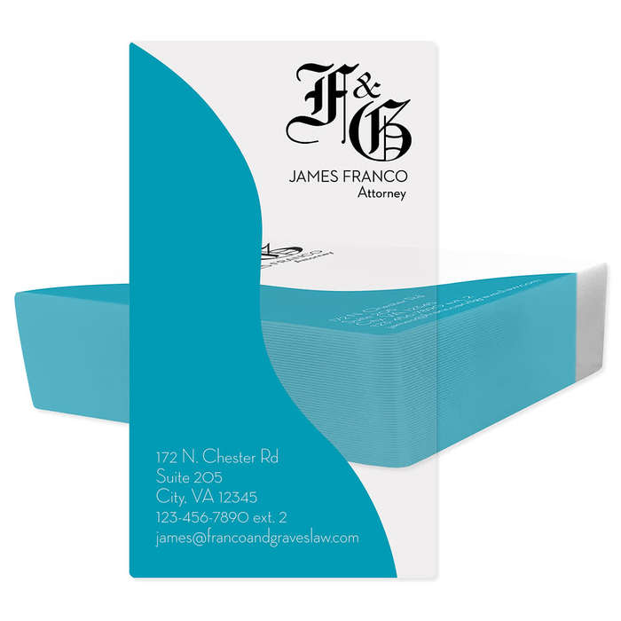 2" x 3.5" Vertical Clear Plastic Business Cards