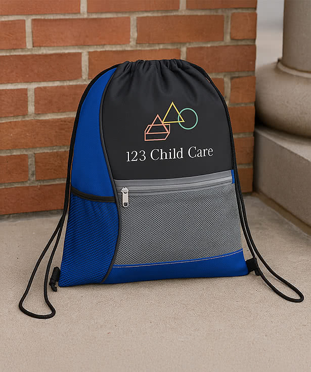 Color Block Sports Pack Drawstring Bag