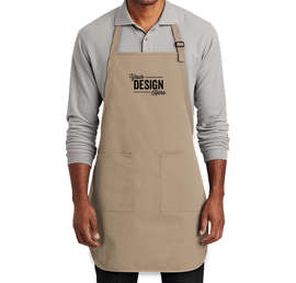 Port Authority Two-Pocket Full Length Apron - Color: Khaki