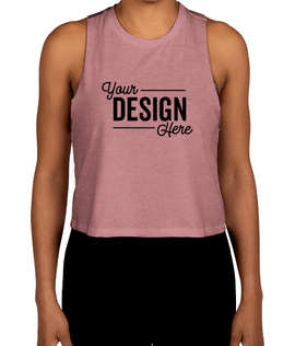Bella + Canvas Women's Racerback Crop Tank Top - Color: Heather Mauve