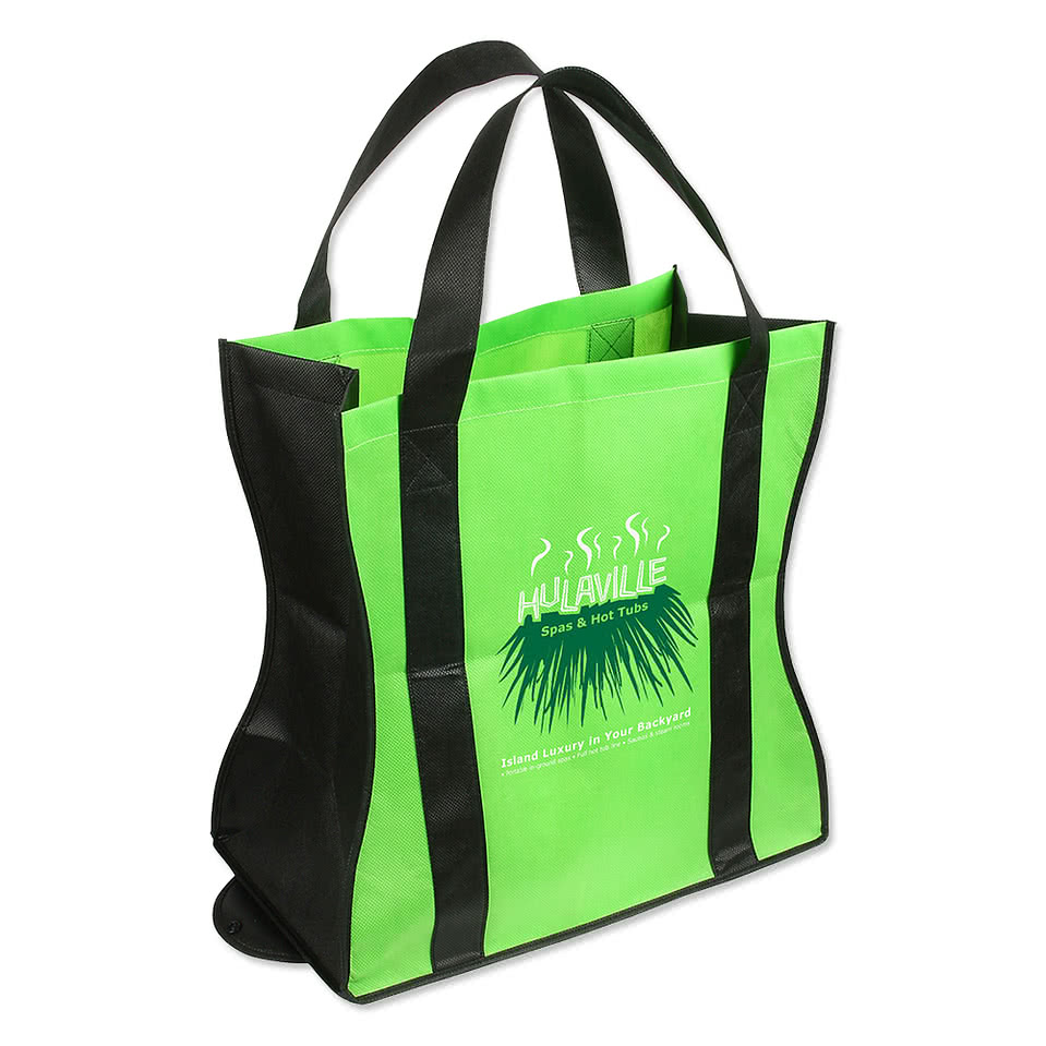 Wave Rider Non-Woven Folding Tote Bag