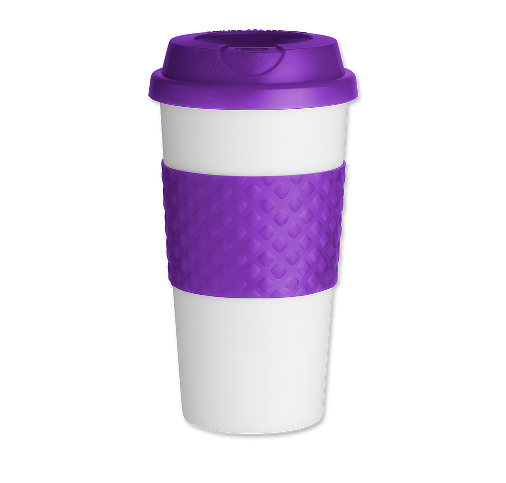 Full Color 16 oz. Wake-Up Classic Plastic Coffee Cup-default